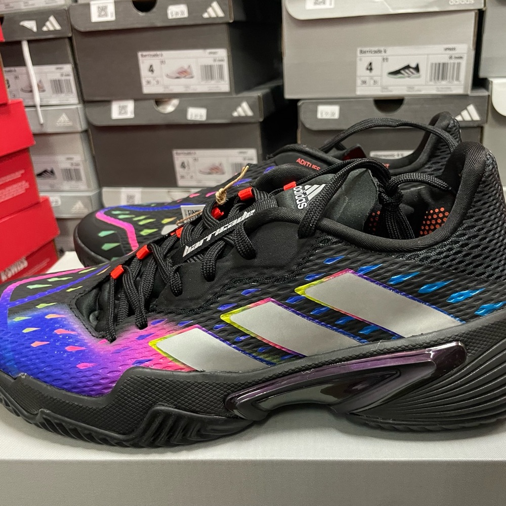 adidas Black Multi-Color Athletic Shoes